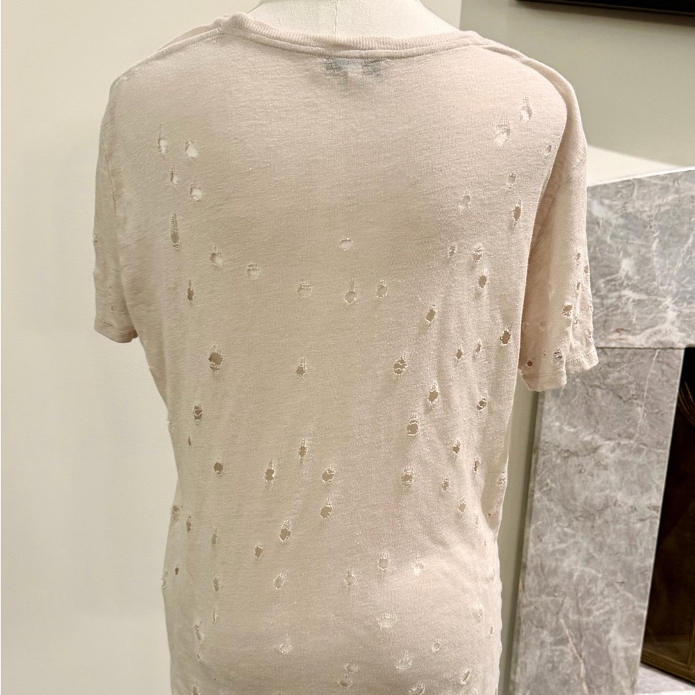 Cream Distressed Top - Picture 3 of 6